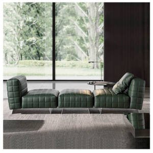 | اريكة مصنوعة من جلد بقري ذات تصميم ايطالي