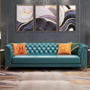 اريكة جلدية بشكل فاخر