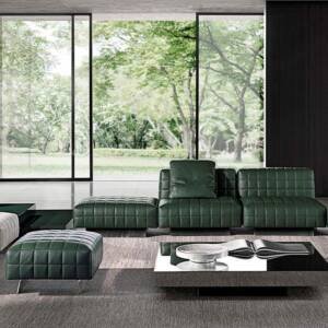 | اريكة مصنوعة من جلد بقري ذات تصميم ايطالي