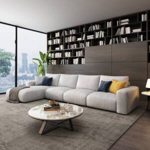 | كنب زاويه قماش فاخرة