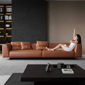 أريكة جلدية إيطالية بسيطة 2 | أريكة جلدية إيطالية بسيطة