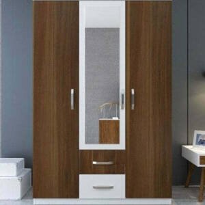 | دولاب يتكون من 3 وحدات تخزين علاقة ملابس و 3 ارفف مع مراه