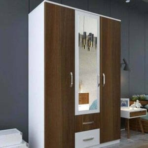 | دولاب يتكون من 3 وحدات تخزين علاقة ملابس و 3 ارفف مع مراه