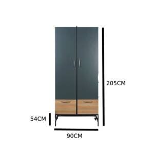 | دولاب يتكون من 4 أرفف من جهة و علاقة ملابس رف علوي من جهة اخرى + ادرج