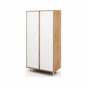 | دولاب يتكون من 4 أرفف من جهة و علاقة ملابس و رف من جهة اخرى