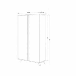 | دولاب يتكون من 4 أرفف من جهة و علاقة ملابس و رف من جهة اخرى