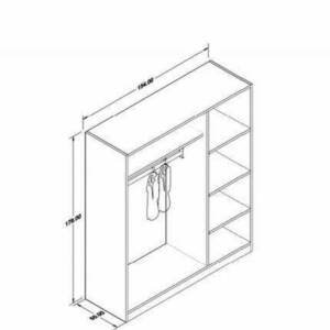 | دولاب خشبي بألوان مختلفة