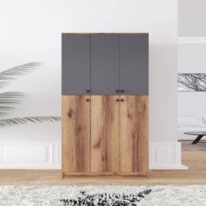 | دولاب من 6 أرفف علوية مقسمة + 2 علاقة ملابس