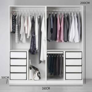 دولاب ملابس مع علاقة و ادراج 2 | دولاب ملابس مع علاقة و ادراج