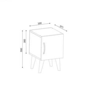 | كومودينة بارجل باللون الابيض في خشبي