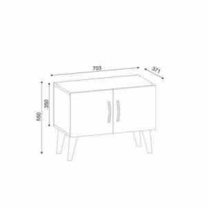 | كومودينة بخزانة ارفف