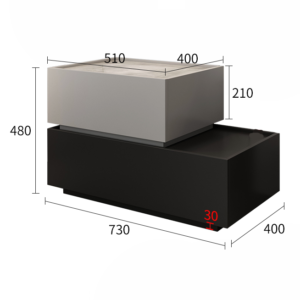 | كمودينة سرير جانبية خشبي فاخرة