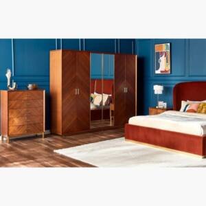 خزانة ملابس 6 أبواب بأدراج - ريفايند فينتاج 10 | خزانة ملابس 6 أبواب بأدراج - ريفايند فينتاج