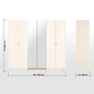 | خزانة ملابس بـ6 أبواب وأدراج - كورتني