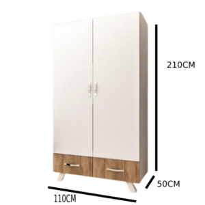 | دولاب ب 2 باب و 6 ارففب 2 درج و علاقة ملابس