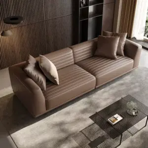 أريكة جلدية إيطالية بسيطة 7 أريكة-جلدية