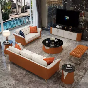 اريكة مصنوعه من جلد بقري بتصميم ايطالي 4 اريكة-1