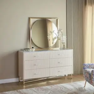 تسريحة غرفة نوم بـ6 أدراج 2 | تسريحة غرفة نوم بـ6 أدراج