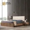 سرير خشبي علي الطراز المودرن