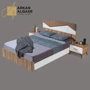 سرير خشبي في وردي من خشب ام دي اف 4 سرير خشبي في وردي من خشب ام دي اف