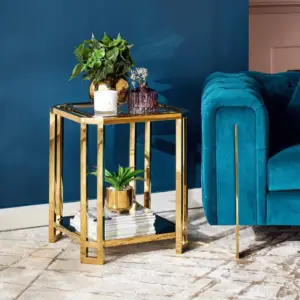 | طاولة جانبية بسطح زجاج - لوجان