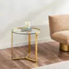 طاولة جانبية بسطح زجاجي - سكوت