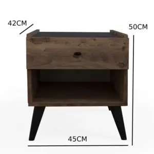 طاولة جانبية للسرير بتصميم خشبي 3 | طاولة جانبية للسرير بتصميم خشبي
