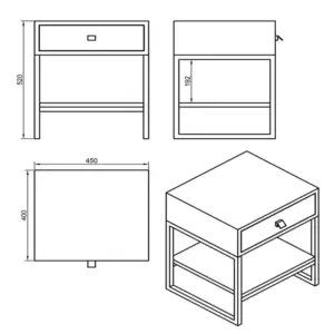 | طاولة سرير جانبية فاخرة