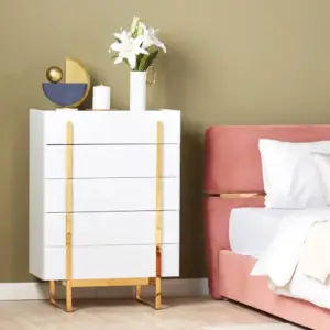 | طاولة سرير جانبية 5 أدراج - هايلي