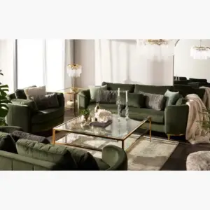 | طاولة جانبية بسطح زجاجي - كورا