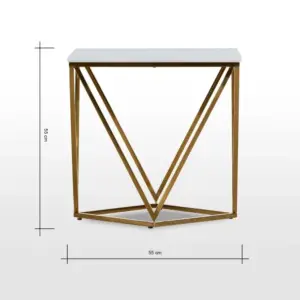 | طاولة جانبية بسطح رخام - لونار