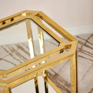 | طاولة جانبية بسطح زجاج - لوجان