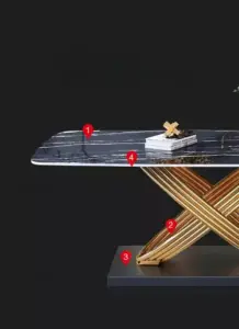 طاولة طعام رخام من الاستيل الفاخر
