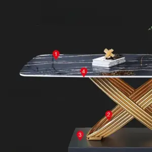 | طاولة طعام رخام من الاستيل الفاخر