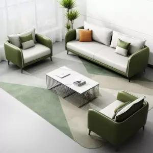 | طقم كنب من الجلد الفاخر