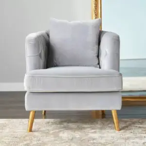 كرسي مخمل مع مساند ذراعين - سكاي