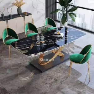 كرسي طاولة طعام من الاستيل الفاخر