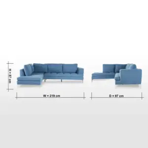 | كنبة ركنية قماش 4 مقاعد من كارتر