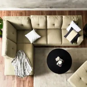 | كنبة ركنية 4 مقاعد جلد صناعي - جاستين