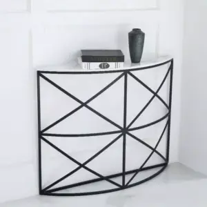 كنسول فاخر معدني و سطح رخام