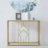 كنسول معدن ذهبي بتصميم فاخر 9 كنسول معدن ذهبي بتصميم فاخر