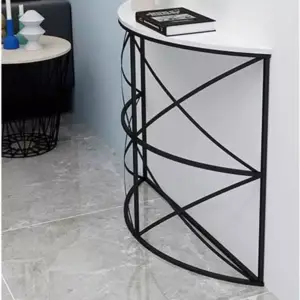 كنسول فاخر معدني و سطح رخام