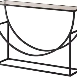 كنسول معدني بسطح زجاجي فاخر 3 كنسول معدني بسطح زجاجي فاخر