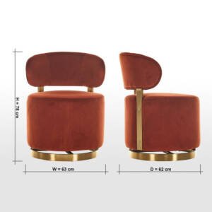 | مقعد تسريحة مخملي انيق