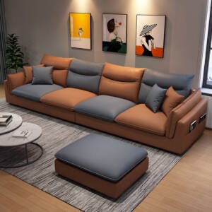 كنب جلد بتصميم ايطالي حديث 5 | كنب جلد بتصميم ايطالي حديث