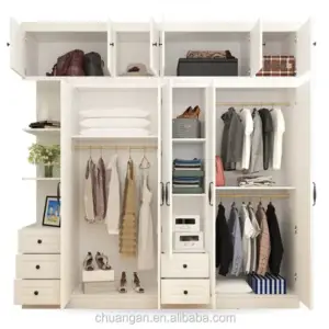 | خزانة ملابس بتصميم بسيط وعصري – أبواب سحاب وأرفف داخلية – مناسبة للمساحات الصغيرة – تشطيب هادئ وأنيق