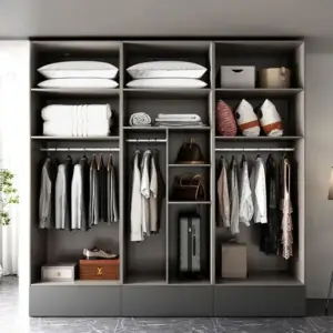 | خزانة ملابس خشبية بتصميم مميز