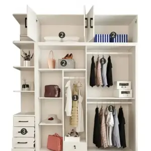 | خزانة ملابس مع تسريحة مدمجة بتصميم عصري