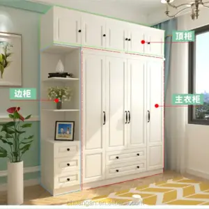 | خزانة ملابس بتصميم بسيط وعصري – أبواب سحاب وأرفف داخلية – مناسبة للمساحات الصغيرة – تشطيب هادئ وأنيق