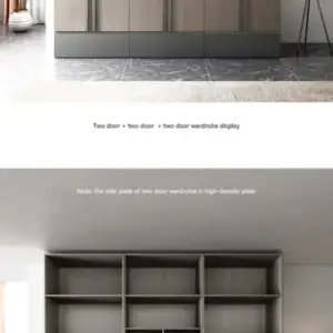 | خزانة ملابس خشبية بتصميم مميز